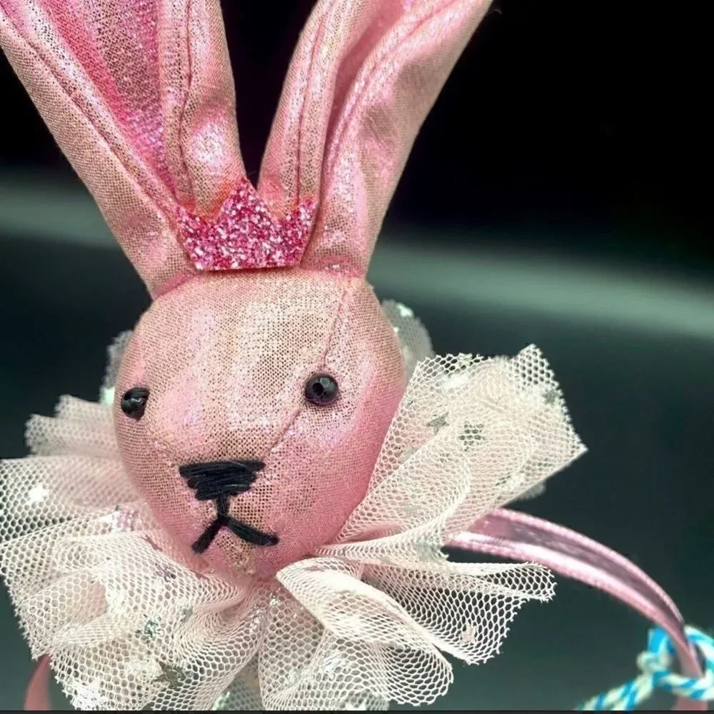 OMG Accessories Glitter Pink Ice Cream Crossbody Bag and Bunny Headband